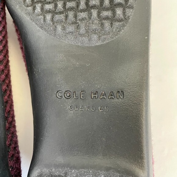 NWOT Cole Haan Springfeel Stitchlite Skimmer Washable Flats in Burgundy Size 6 - Picture 11 of 11